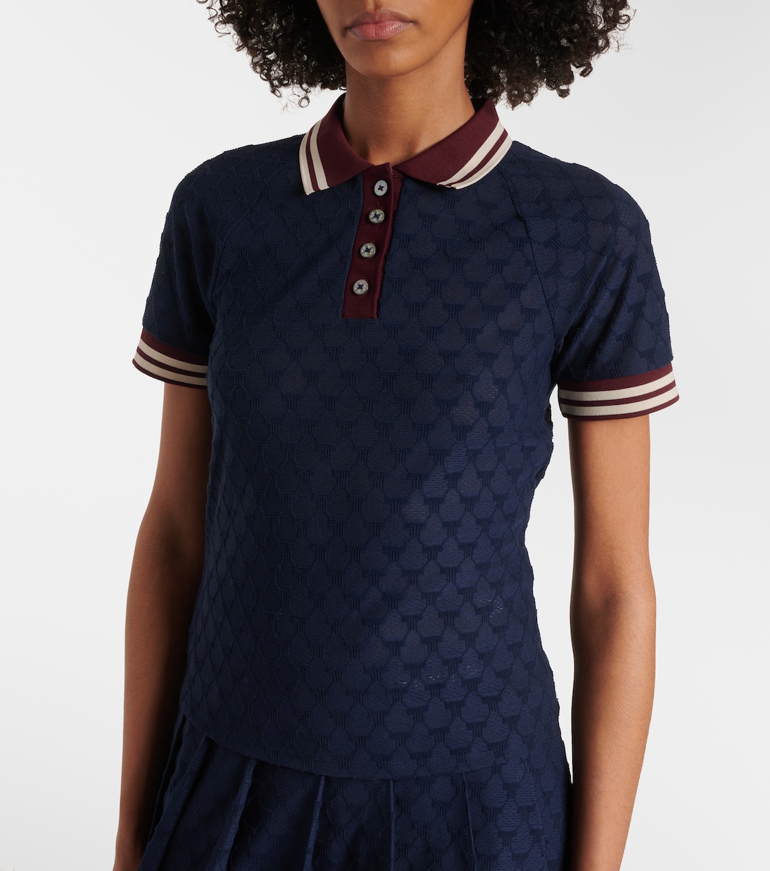 Polo en jacquard de coton | Tory Burch