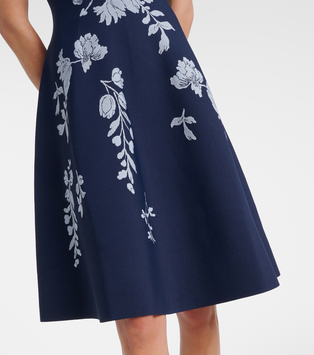 Abito midi in jacquard floreale | Carolina Herrera