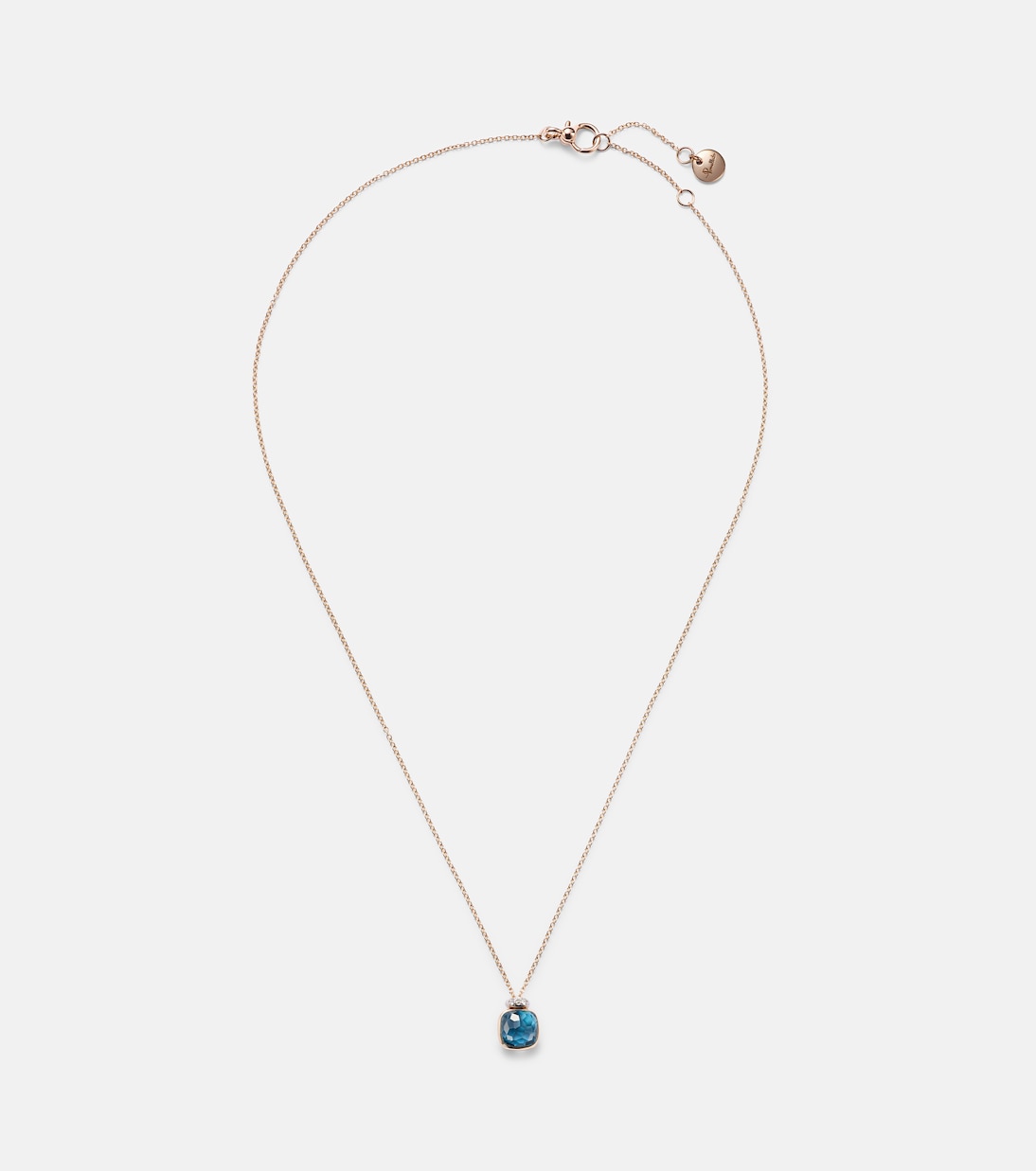 Collier Nudi Mini or rose 18 ct, topazes et diamants | Pomellato