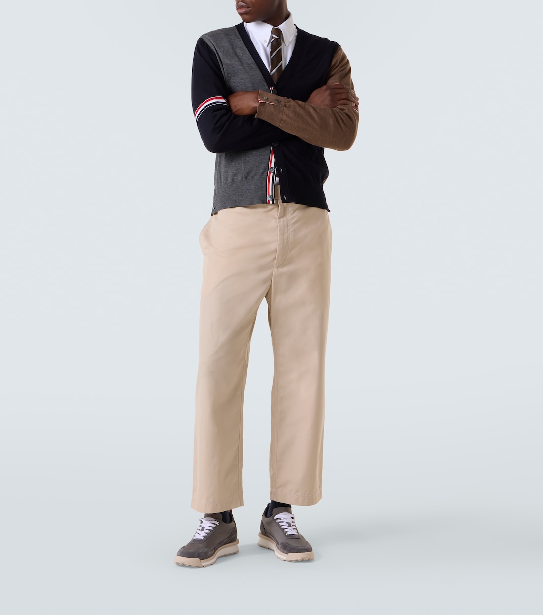 Suede-trimmed sneakers | Thom Browne