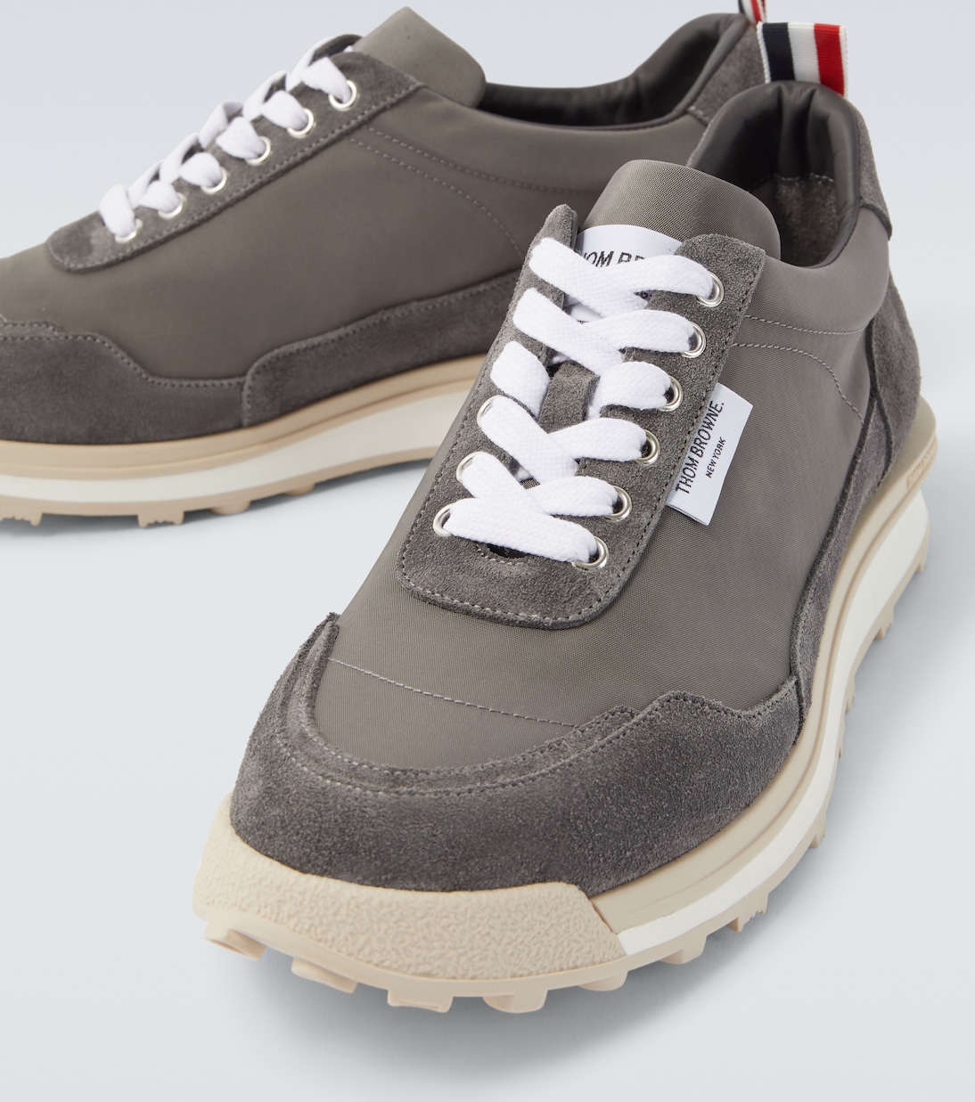 Suede-trimmed sneakers | Thom Browne