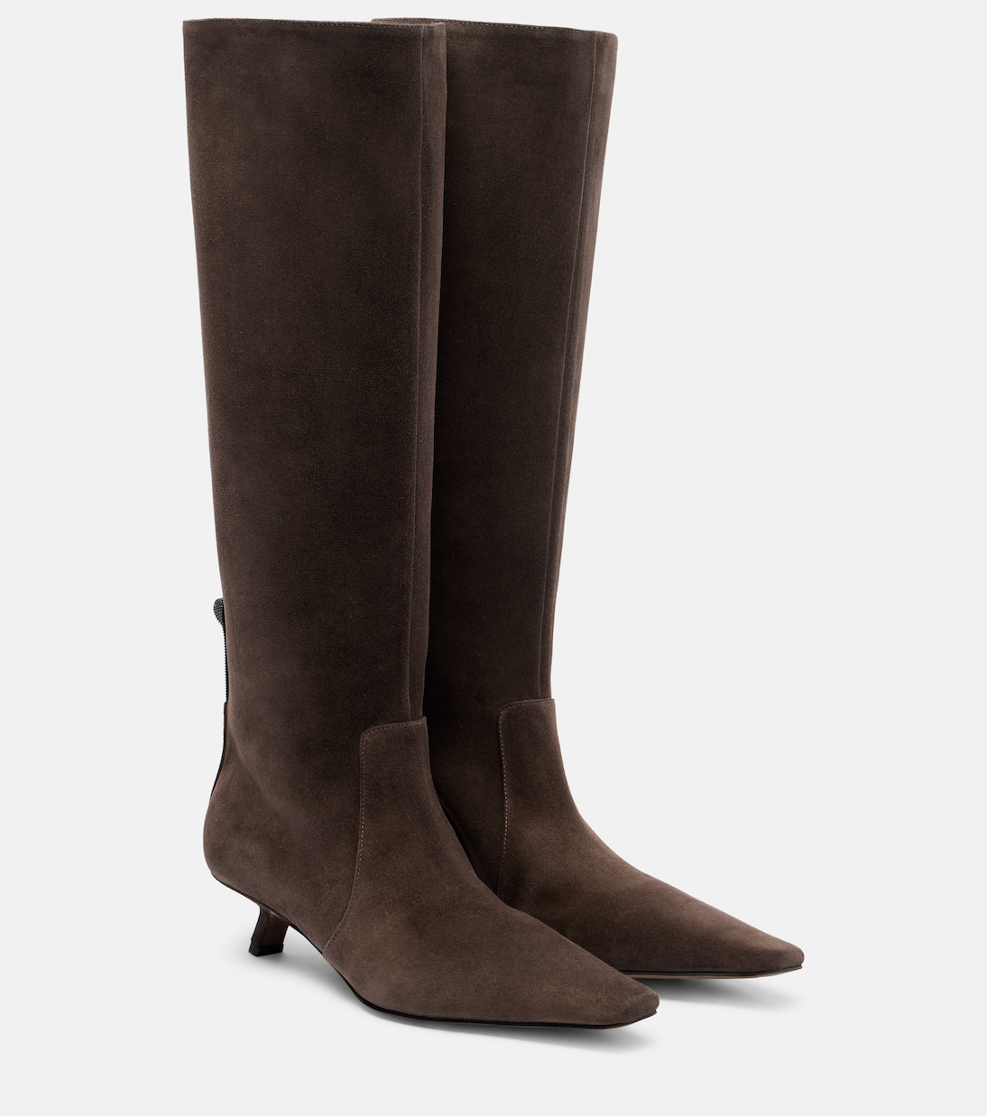 Stiefel Monili aus Veloursleder | Brunello Cucinelli