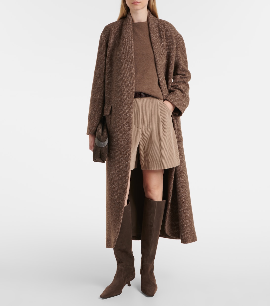 Stiefel Monili aus Veloursleder | Brunello Cucinelli
