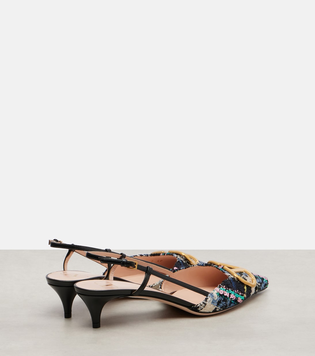 Slingback-Pumps VLogo Signature 40 mit Pailletten | Valentino Garavani