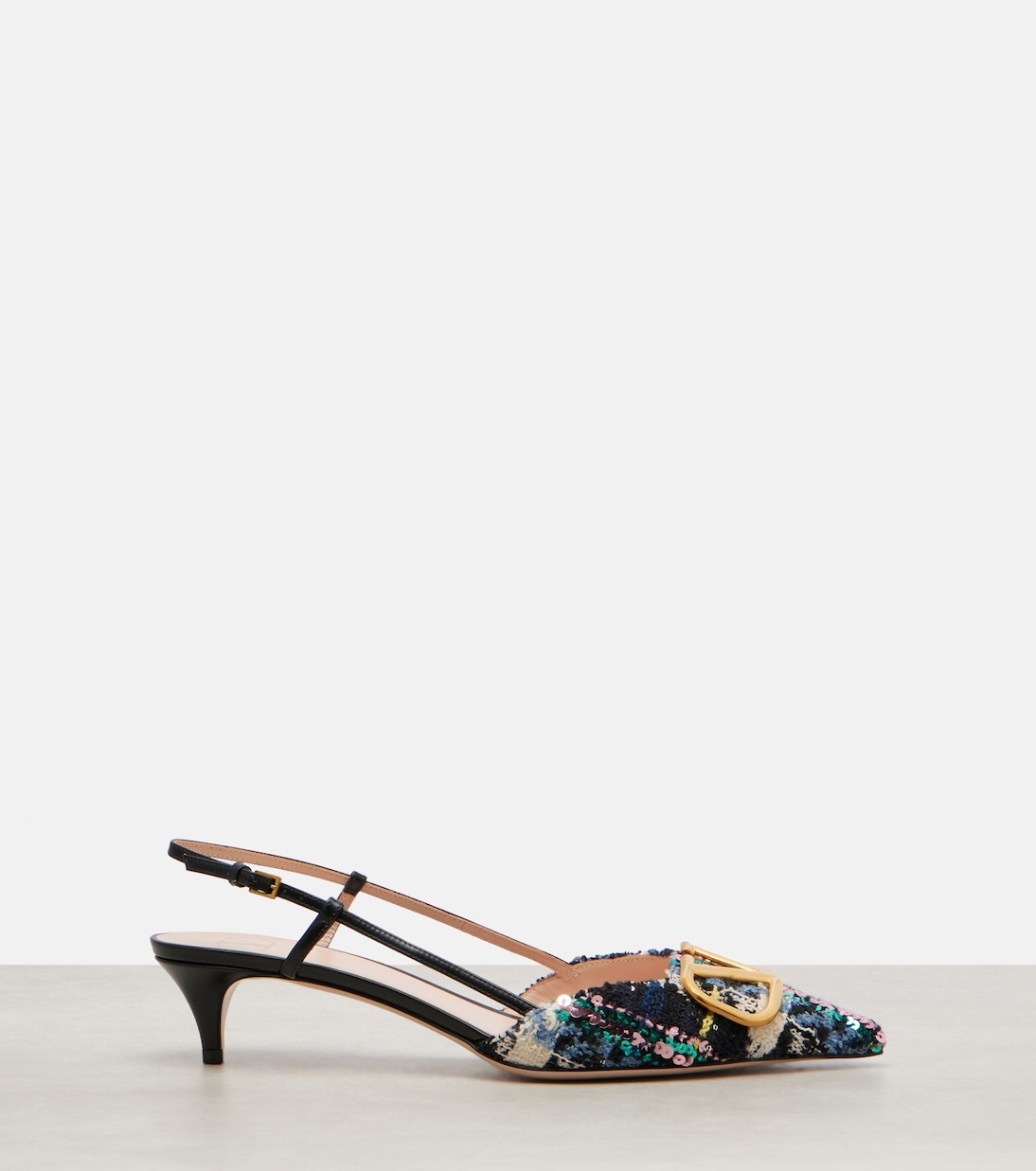 Slingback-Pumps VLogo Signature 40 mit Pailletten | Valentino Garavani