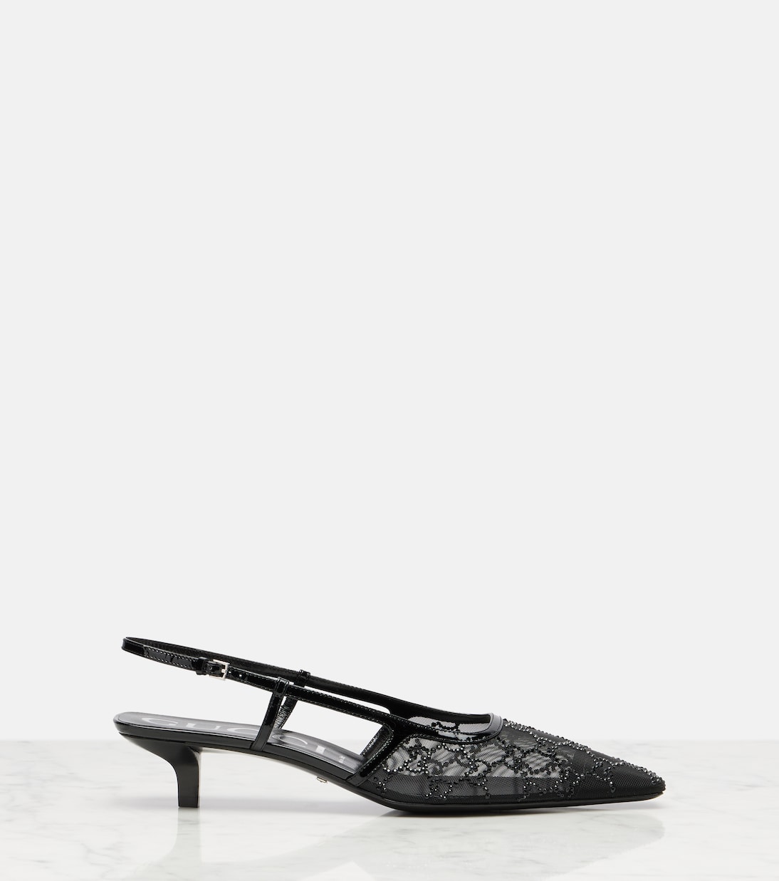 Slingback-Pumps Gucci Demi mit Kristallen | Gucci