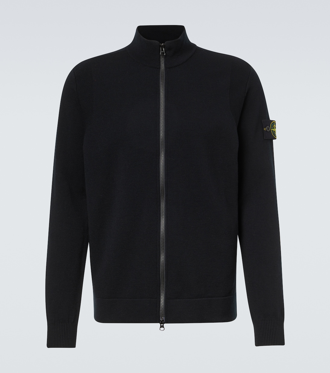 Embroidered wool-blend cardigan | Stone Island