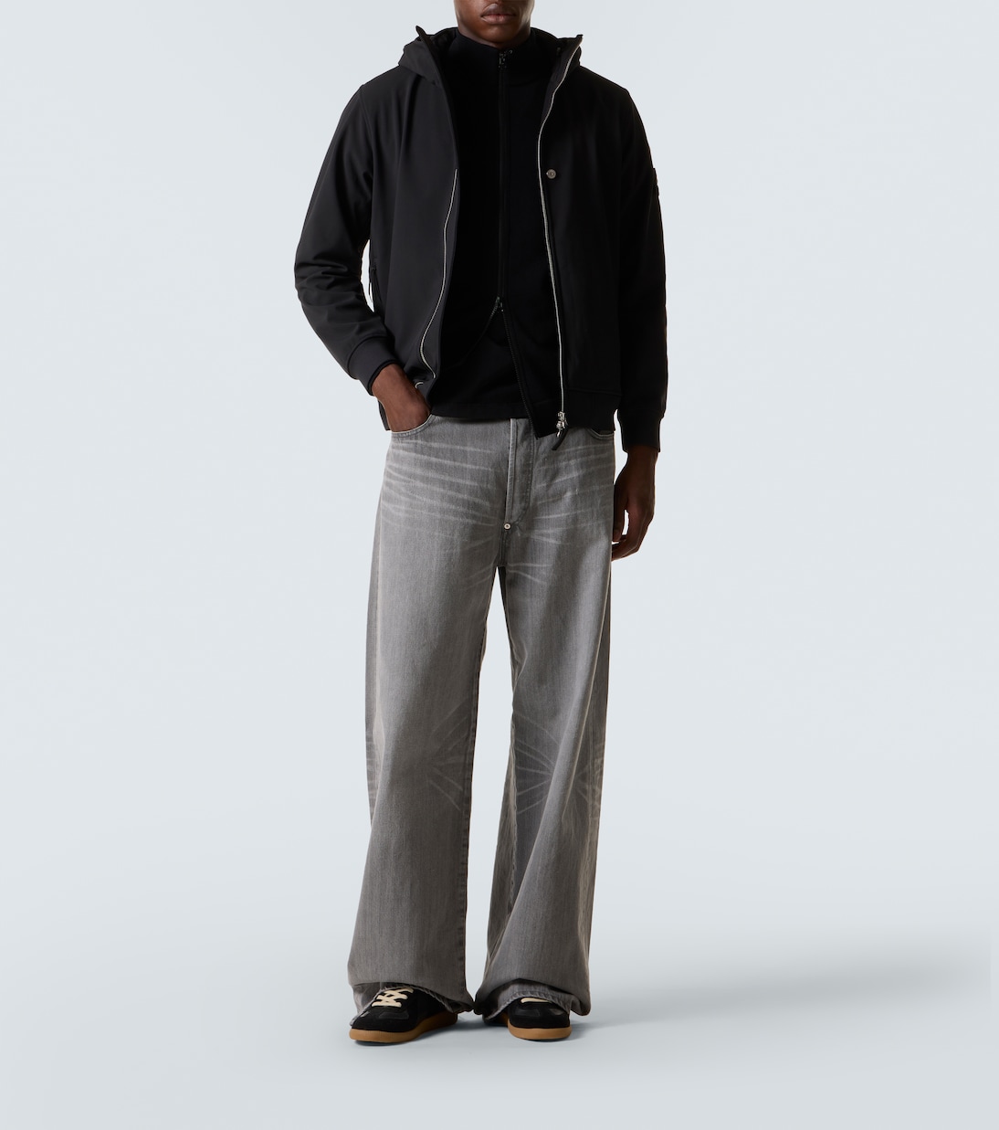 Embroidered wool-blend cardigan | Stone Island