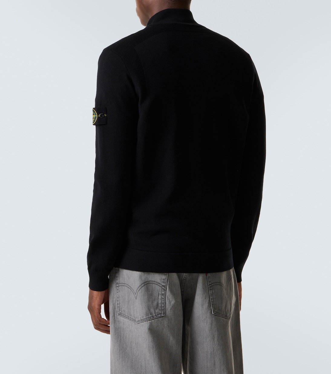 Embroidered wool-blend cardigan | Stone Island