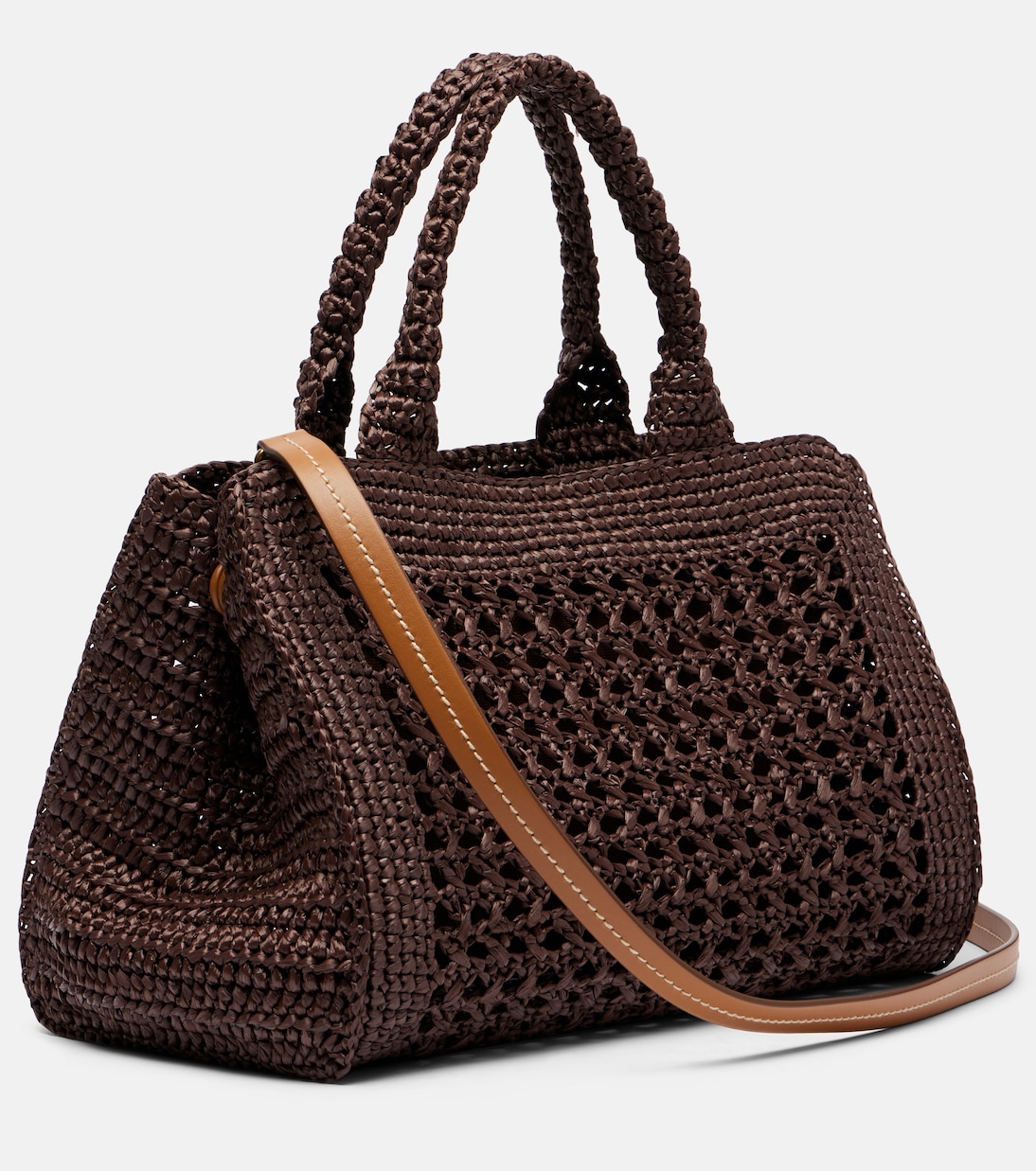 Borsa con logo effetto rafia | Miu Miu
