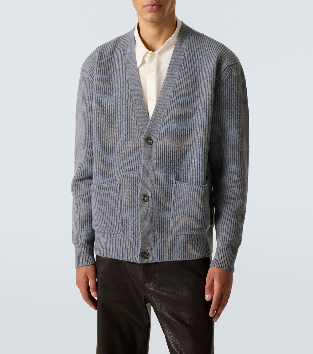 Ribbed-knit wool and cashmere cardigan | Lardini