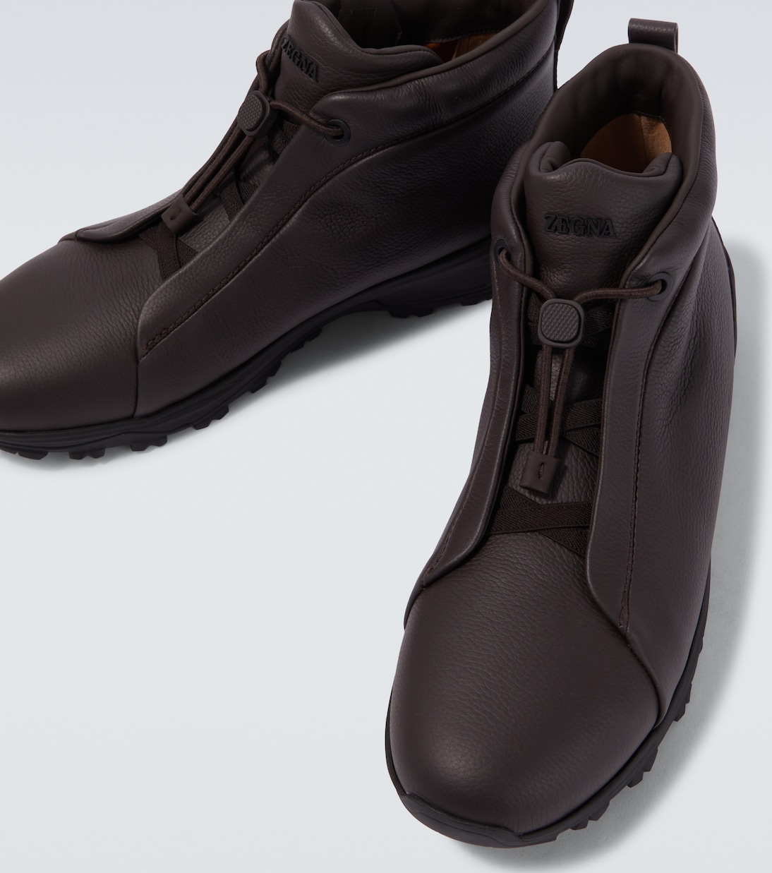 Triple Stitch Vetta leather sneakers | Zegna