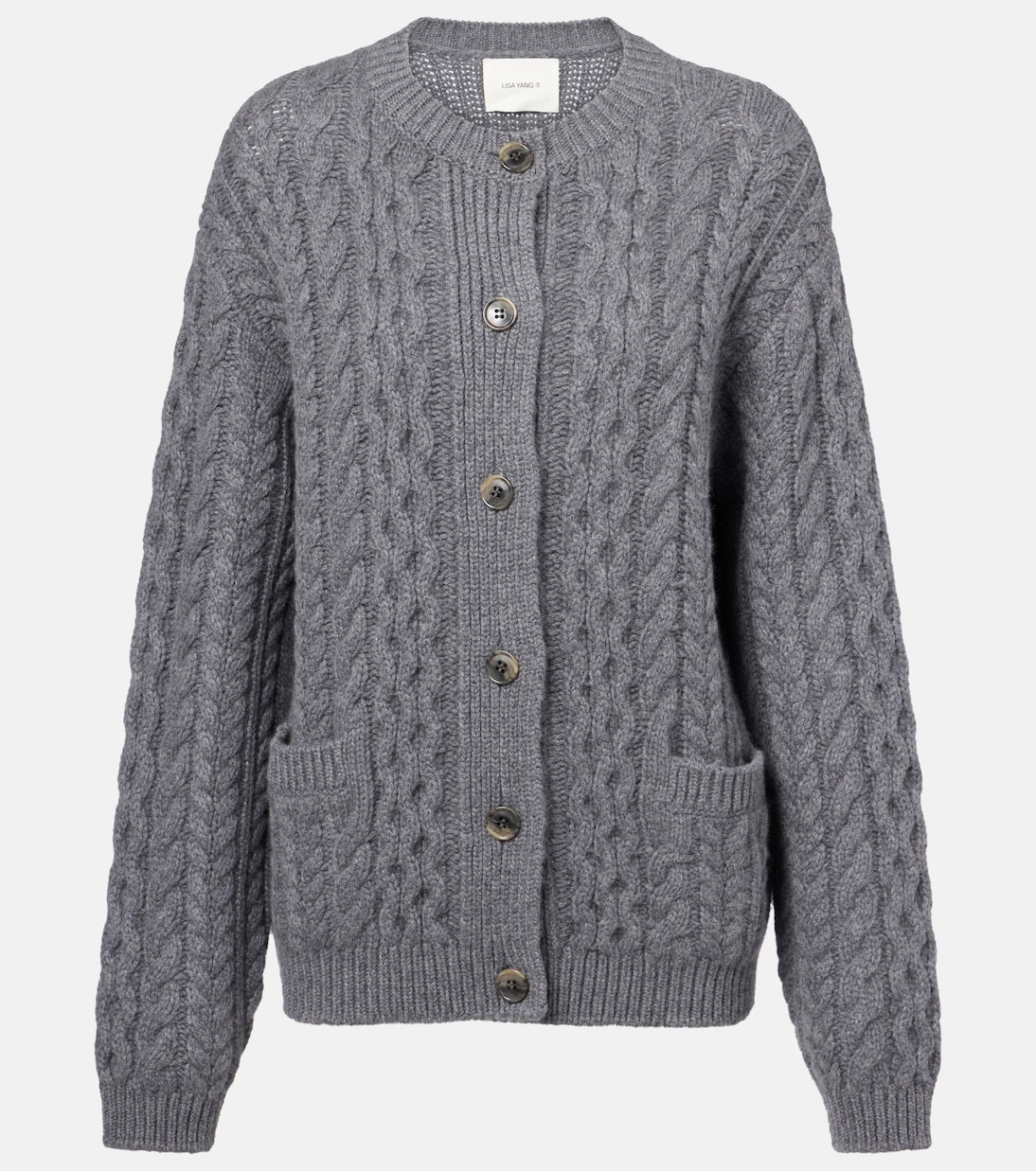 Cardigan Ditte in cashmere a trecce | Lisa Yang