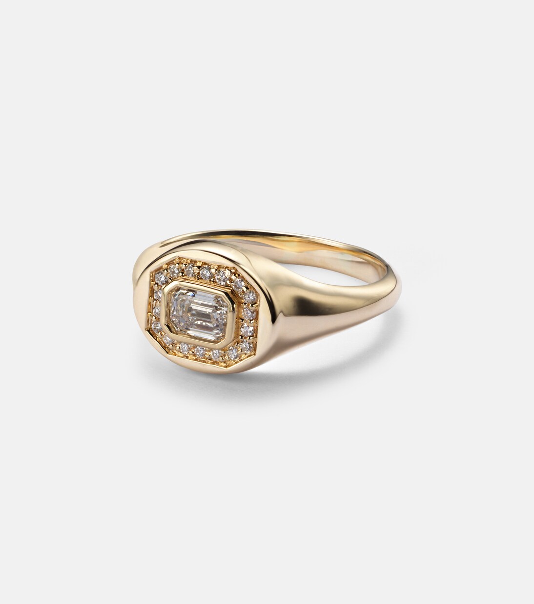 Essential Splurge 14kt gold pinky ring with diamonds | Stone and Strand