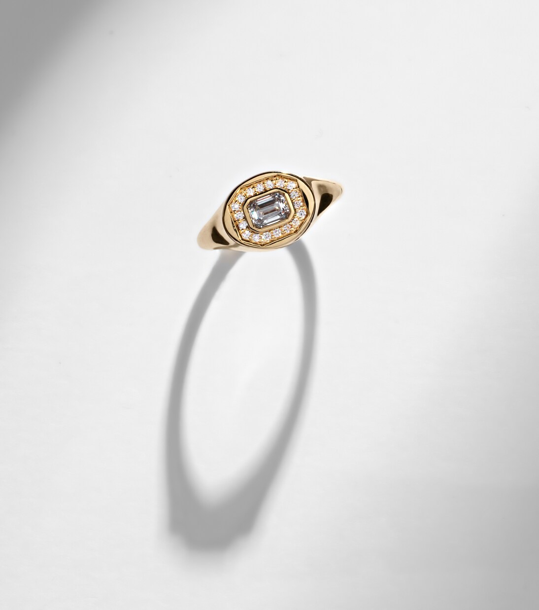 Essential Splurge 14kt gold pinky ring with diamonds | Stone and Strand