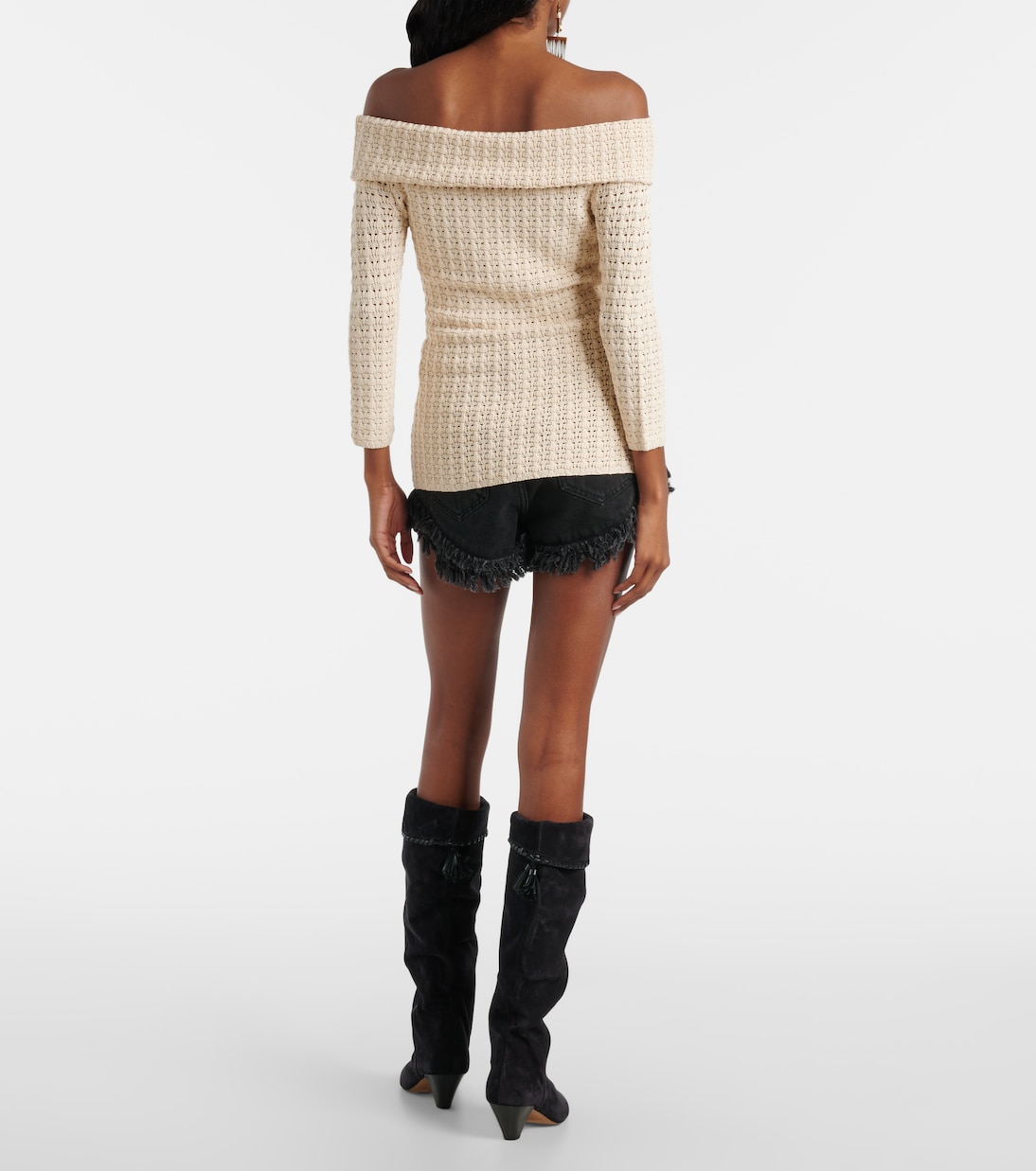 Off-Shoulder-Top Dermottega aus Häkelstrick | Isabel Marant