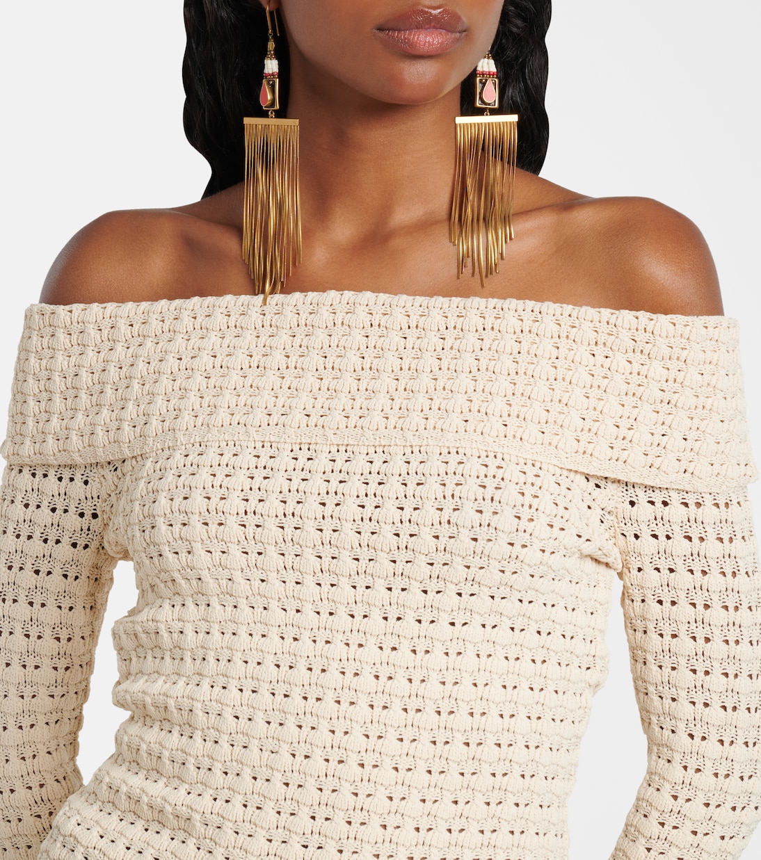 Off-Shoulder-Top Dermottega aus Häkelstrick | Isabel Marant
