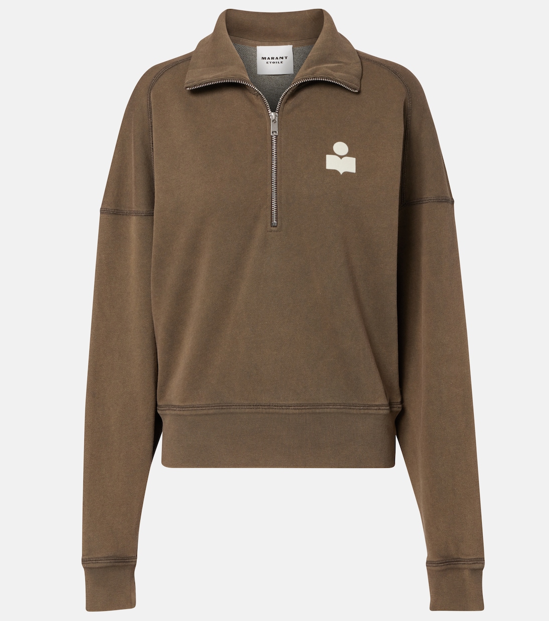 Ross cotton-blend jersey half-zip sweater | Marant Etoile