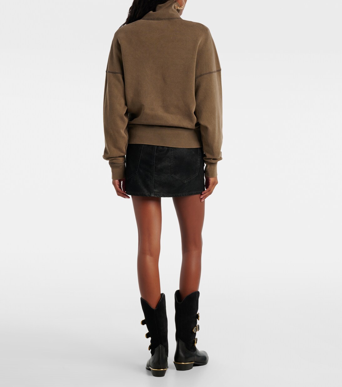 Ross cotton-blend jersey half-zip sweater | Marant Etoile