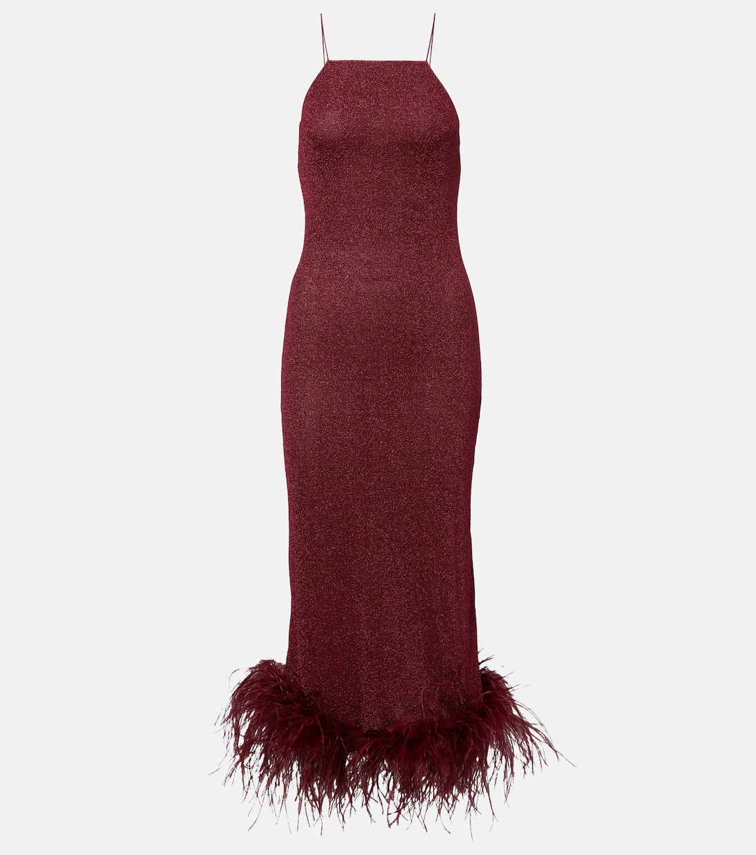 Robe midi Lumière à plumes | Oséree