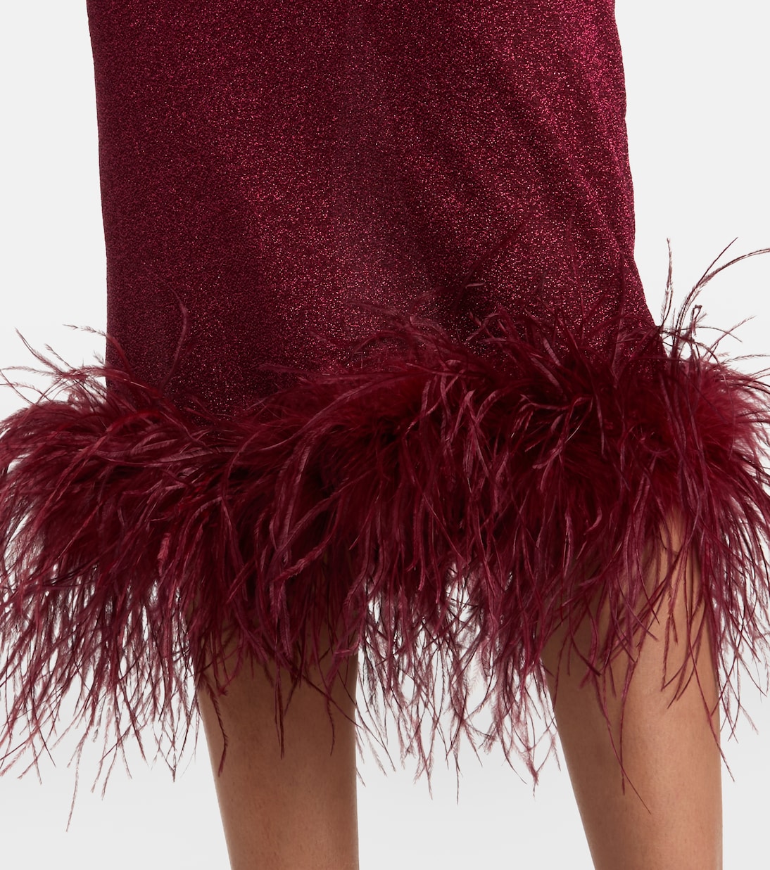 Robe midi Lumière à plumes | Oséree