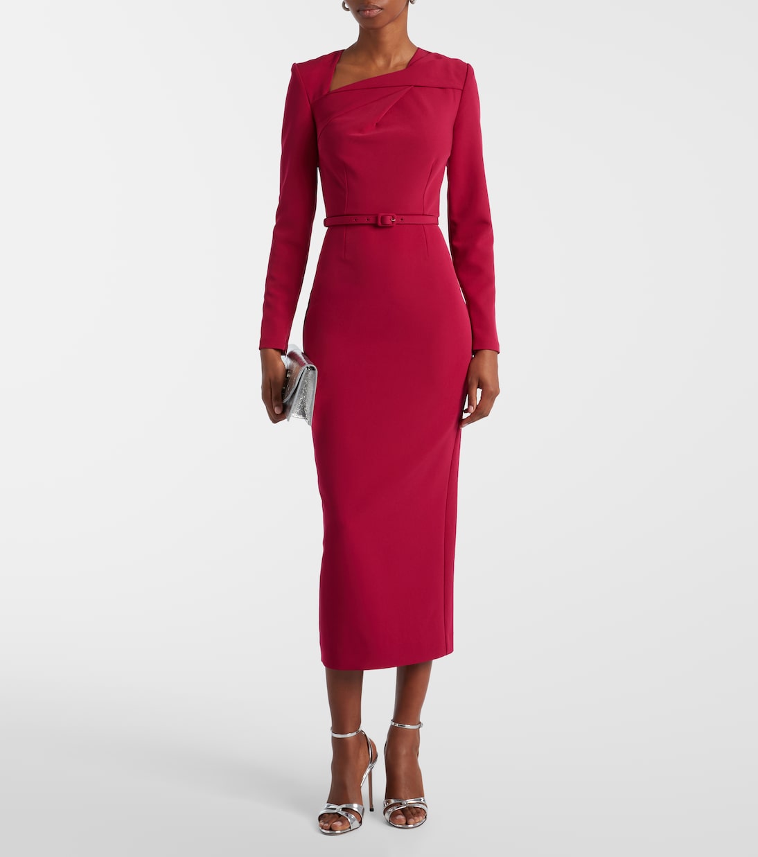 Robe midi en crêpe | Roland Mouret