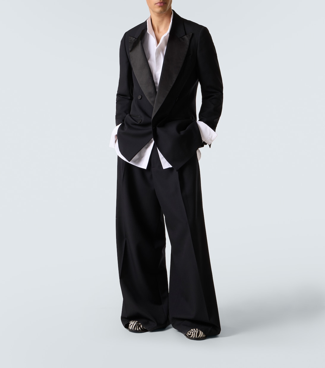 Double-breasted wool and silk suit jacket | Dries Van Noten