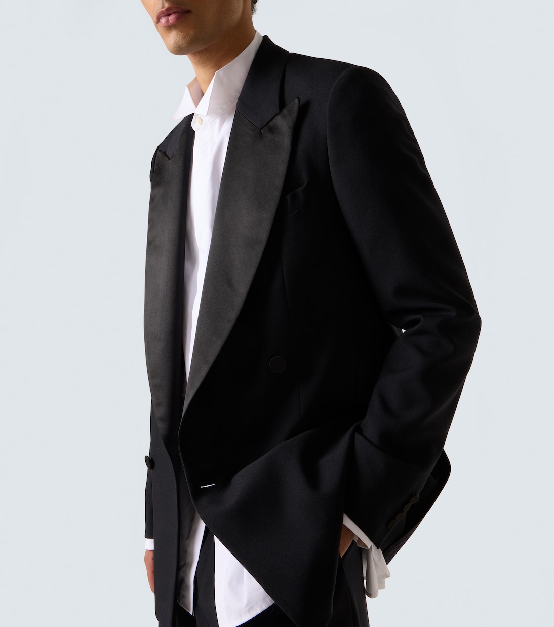 Double-breasted wool and silk suit jacket | Dries Van Noten