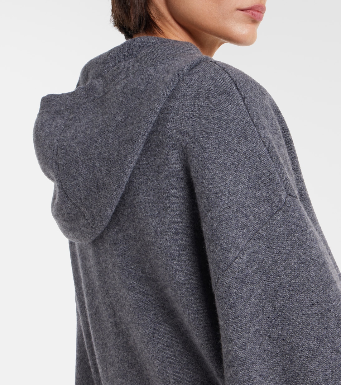 Lilia hooded cashmere zip-up sweater | Lisa Yang