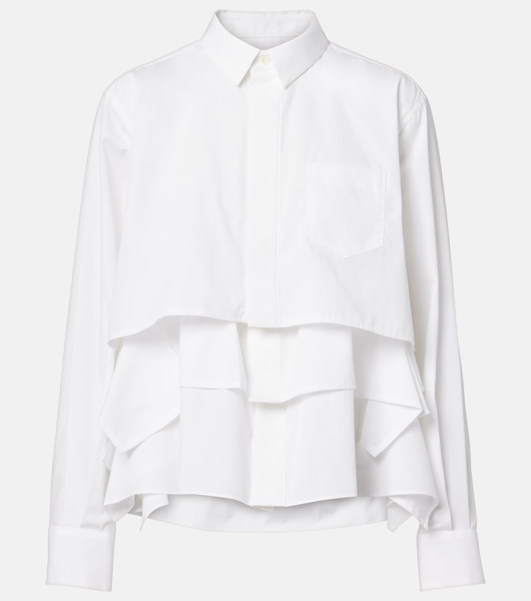 Tiered poplin shirt | Sacai