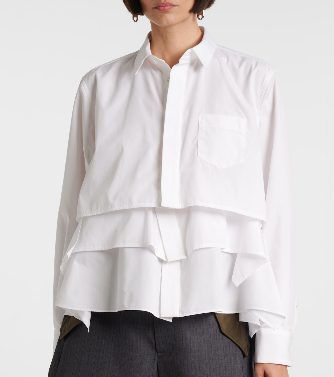 Tiered poplin shirt | Sacai