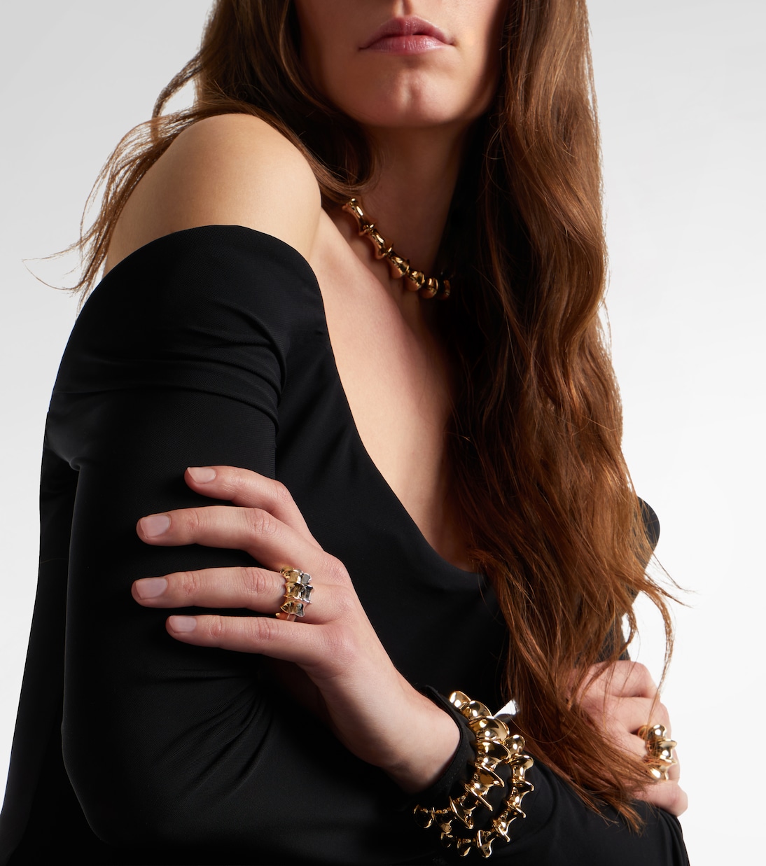 Ring Double Murphy, 10kt vergoldet und rhodiniert | Jennifer Fisher