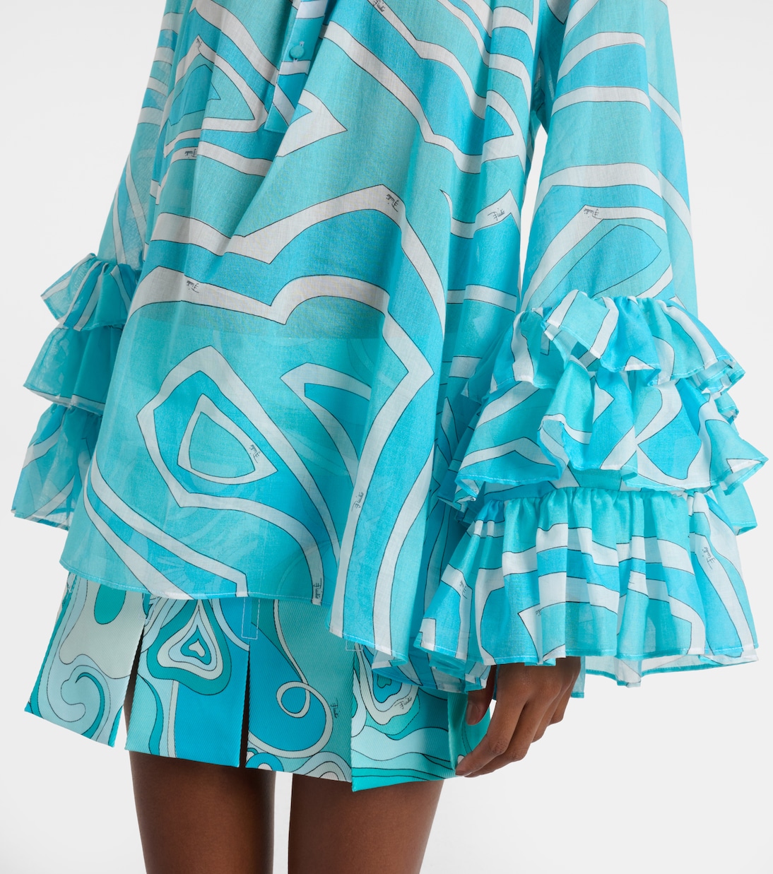 Marmo ruffled cotton blouse | Pucci