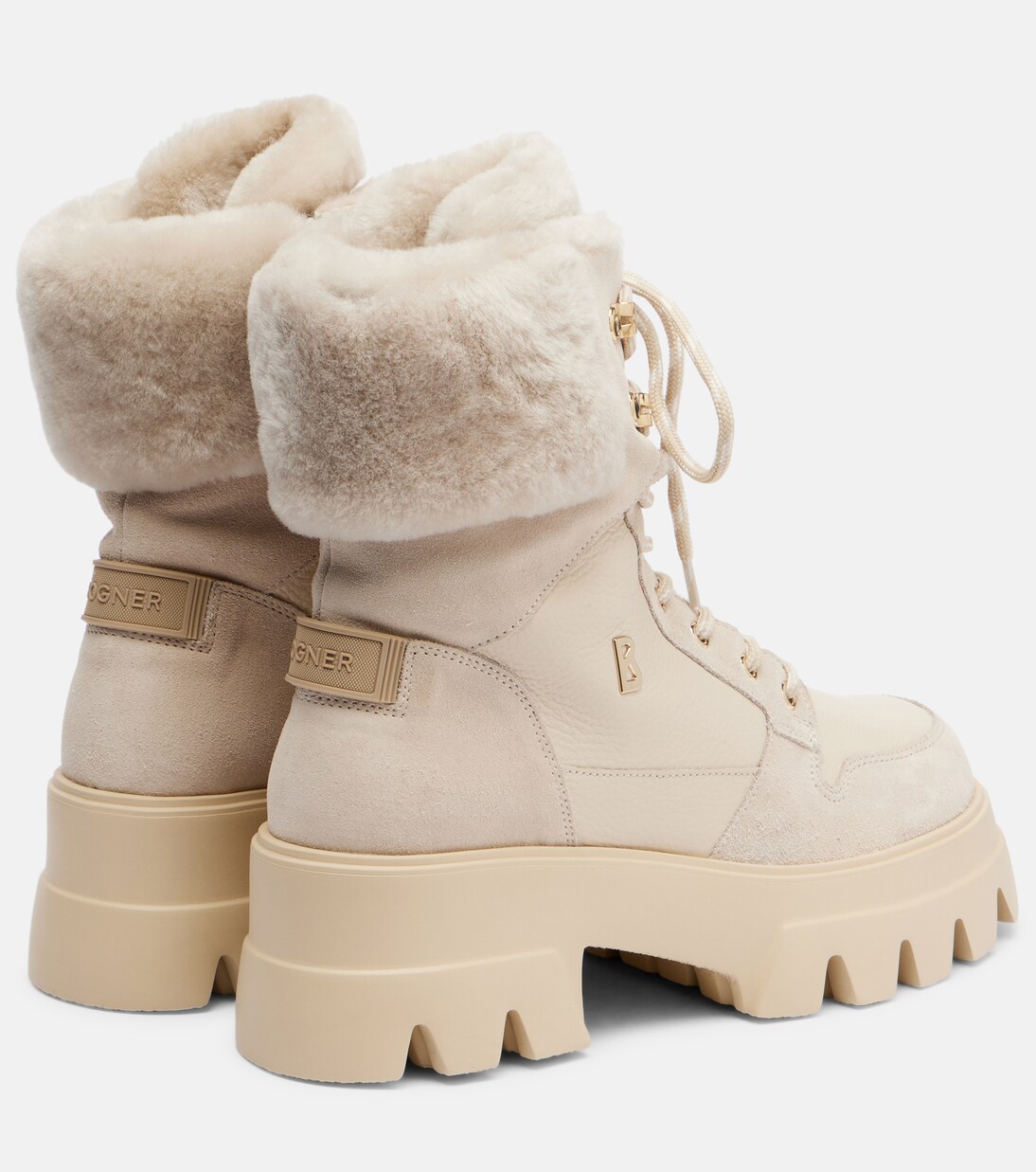 Sapporo suede and leather combat boots | Bogner