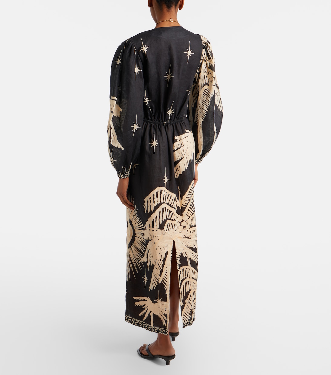 Pradera Geométrica linen maxi dress | Johanna Ortiz