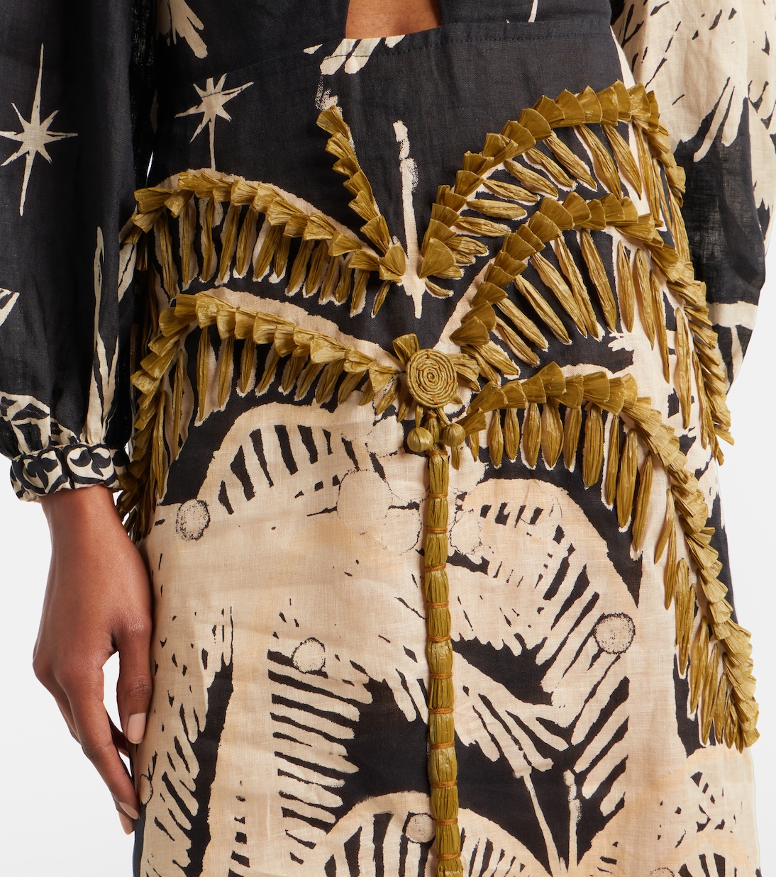 Pradera Geométrica linen maxi dress | Johanna Ortiz