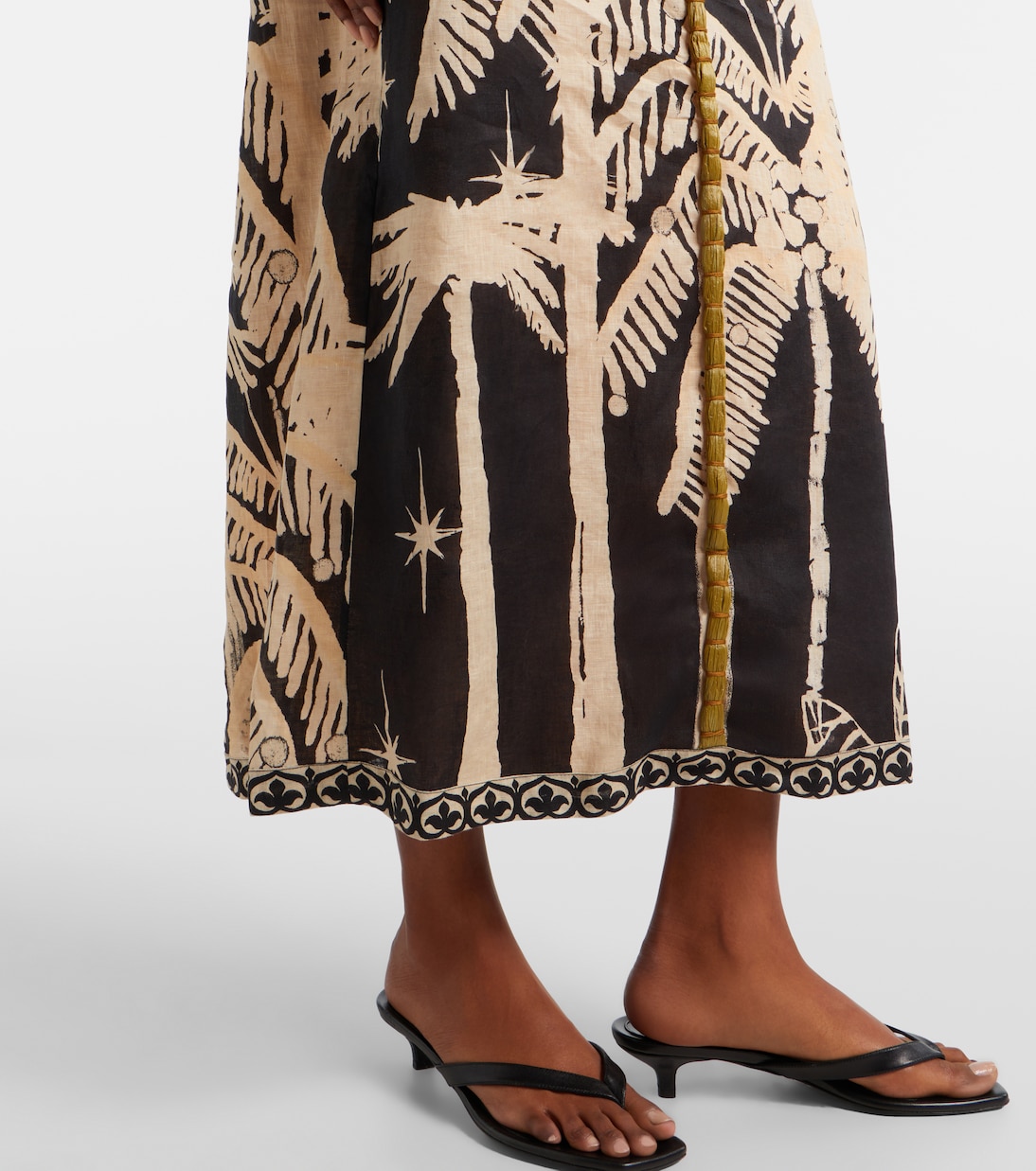 Pradera Geométrica linen maxi dress | Johanna Ortiz