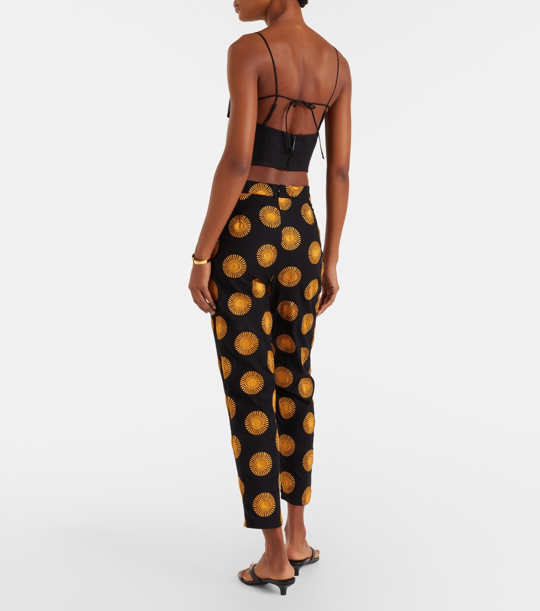 Imperia cutout linen crop top | Cala de la Cruz