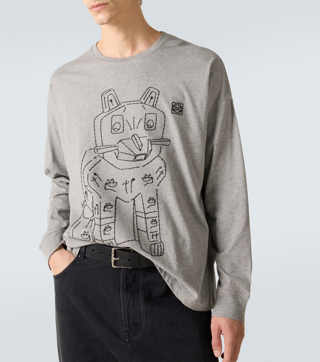 X Louis Wain Longsleeve aus Baumwoll-Jersey | Loewe