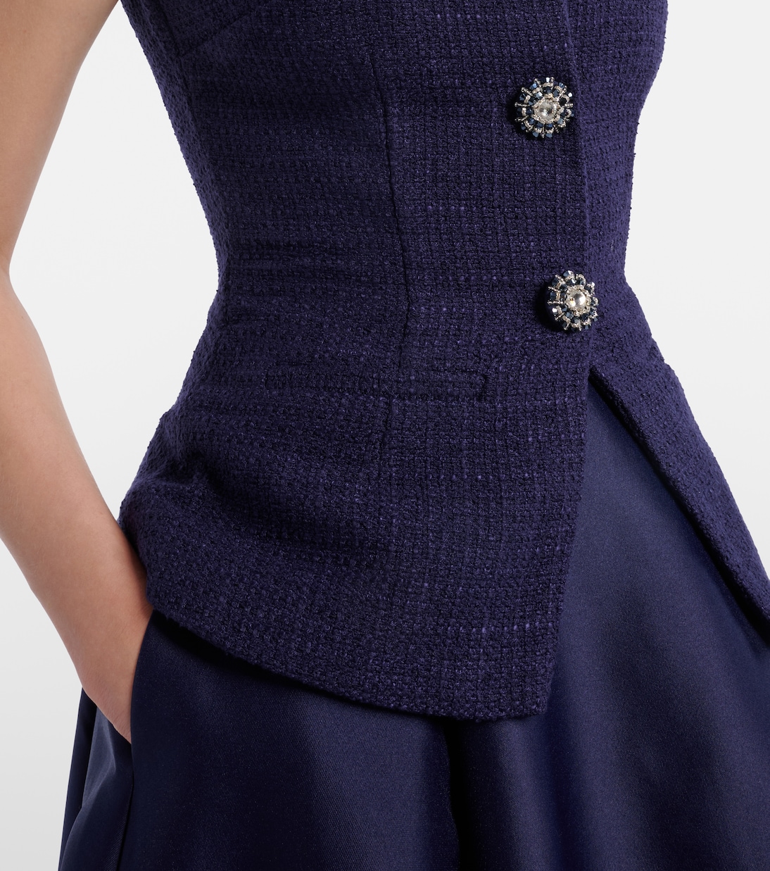 Midikleid aus Bouclé | Self-Portrait