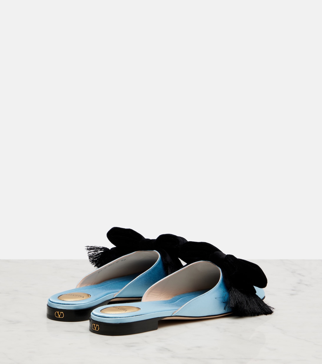 Reinette bow-detail satin mules | Valentino Garavani