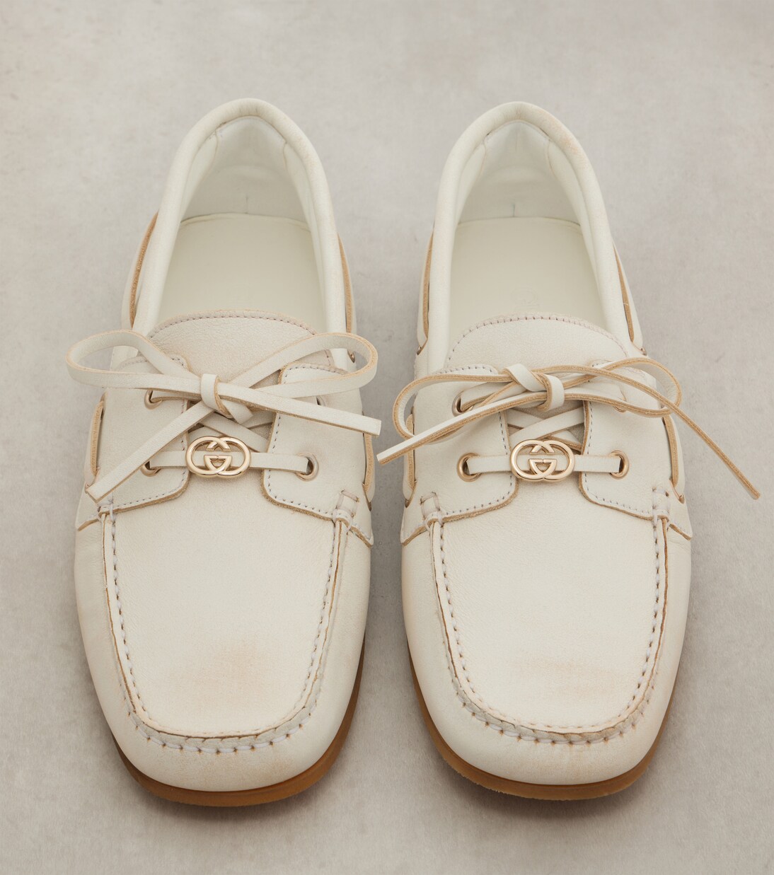 GG leather boat shoes | Gucci