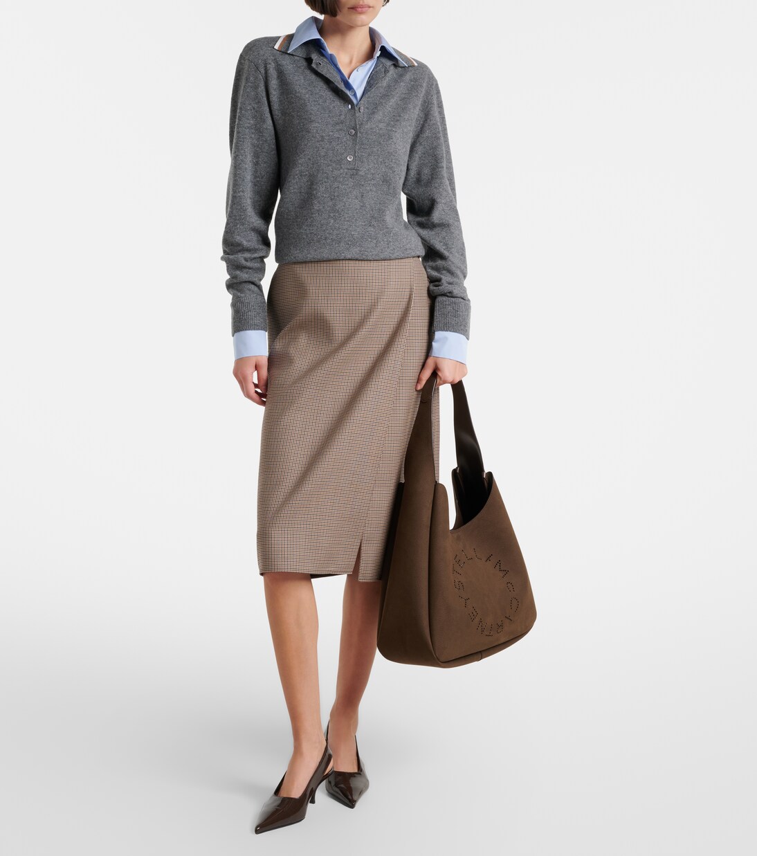 Layered virgin wool polo sweater | Stella McCartney