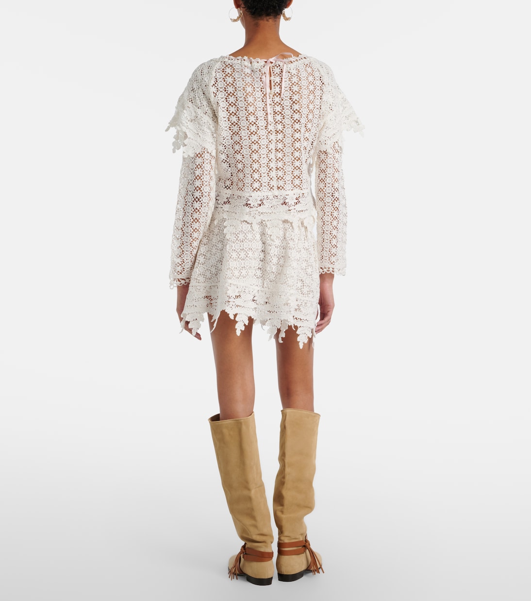 Hanta floral cotton lace miniskirt | Isabel Marant