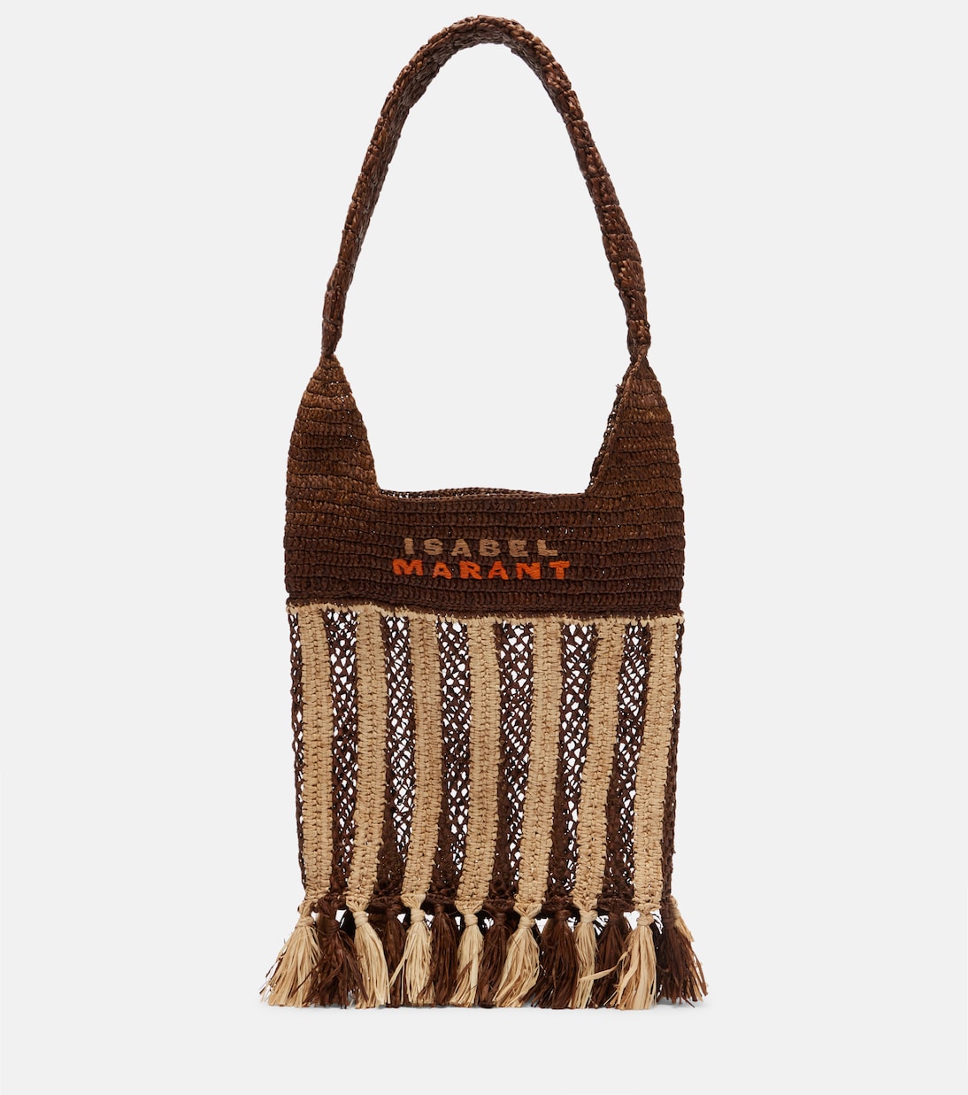 Praia striped raffia tote bag | Isabel Marant