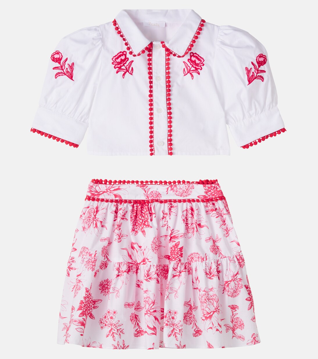 Cotton shirt and skirt set | Patachou