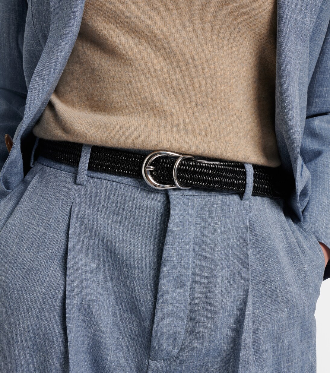 Loom braided leather belt | Déhanche