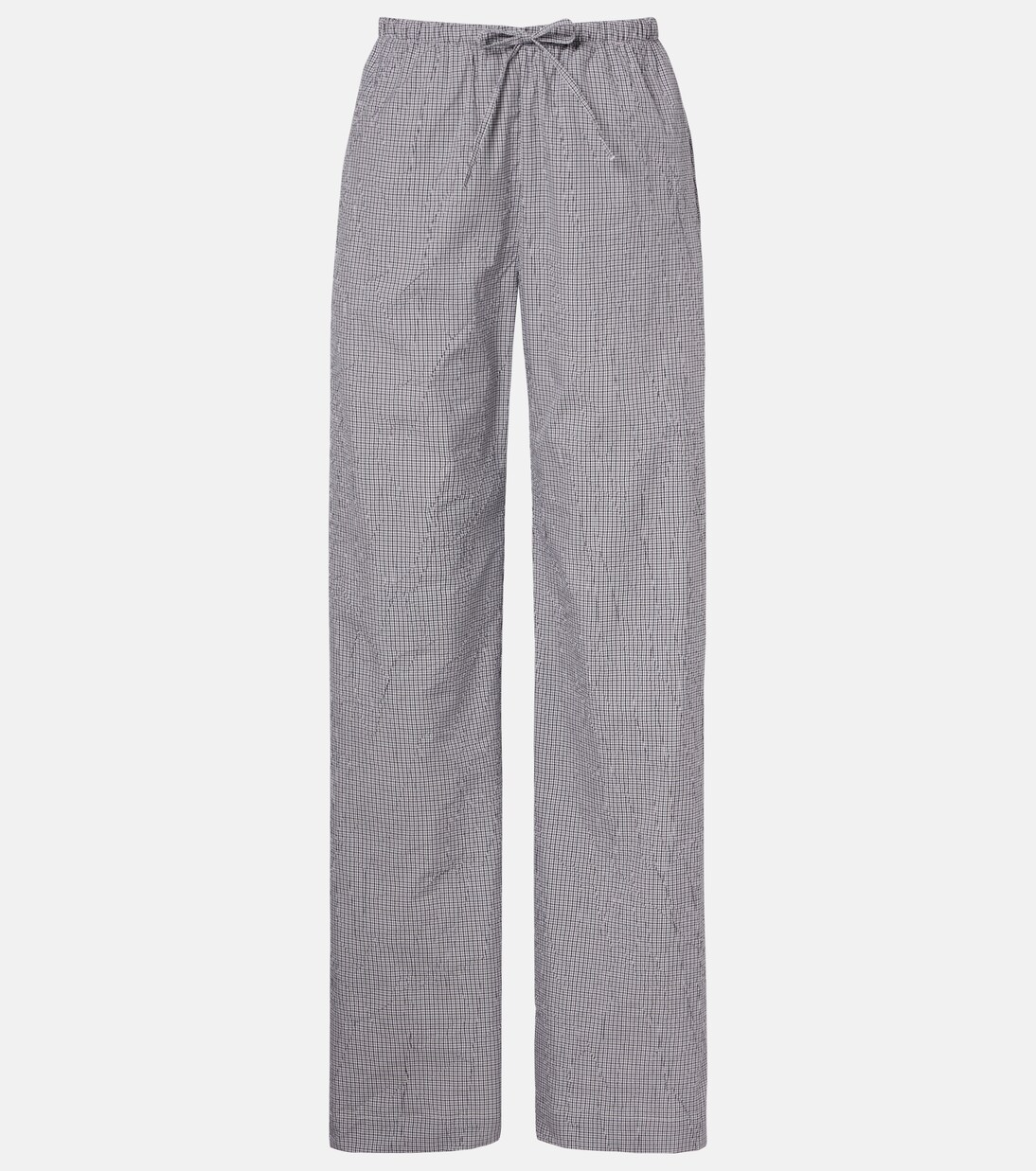 Checked cotton-blend pajama pants | Róhe