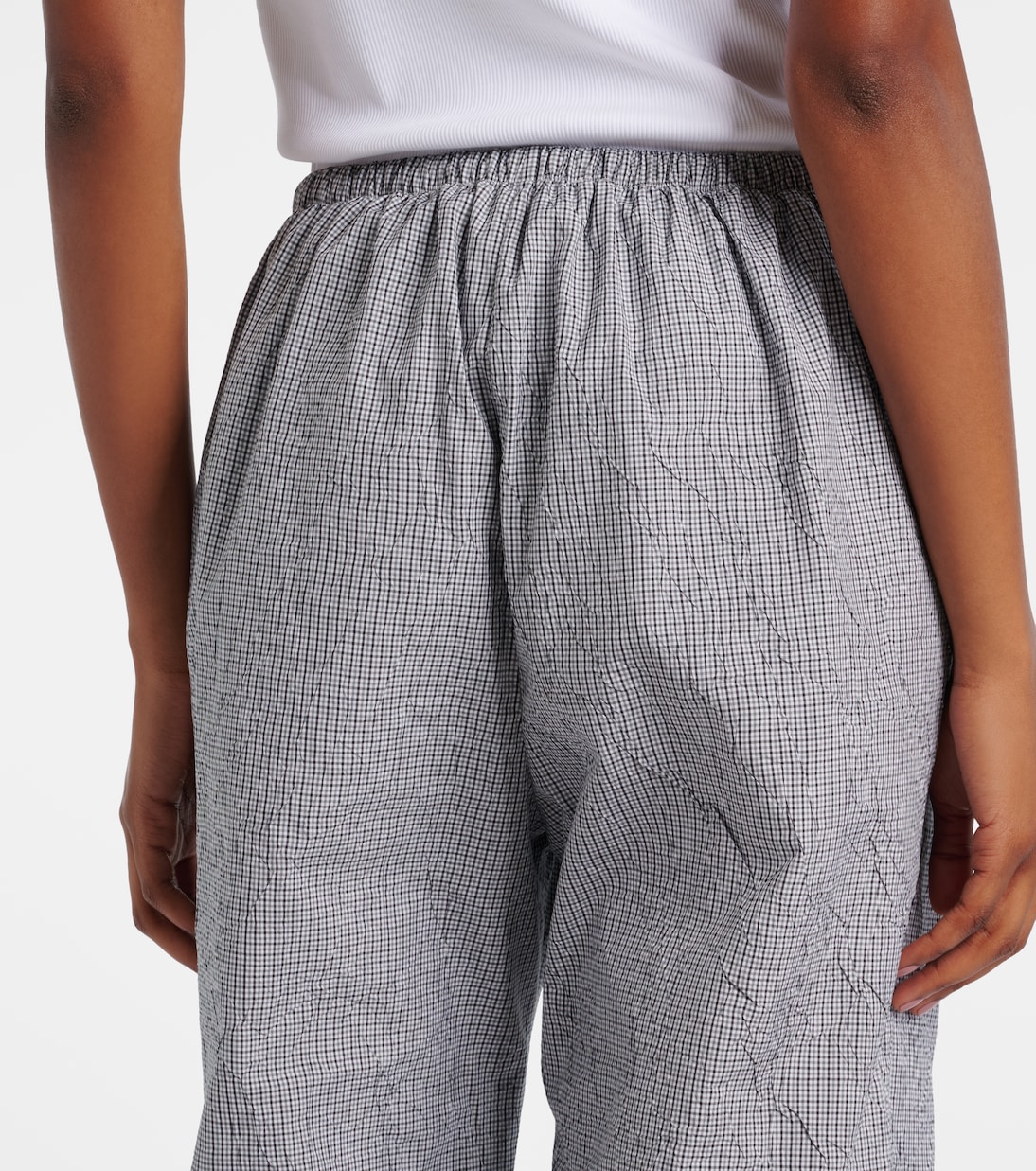 Checked cotton-blend pajama pants | Róhe