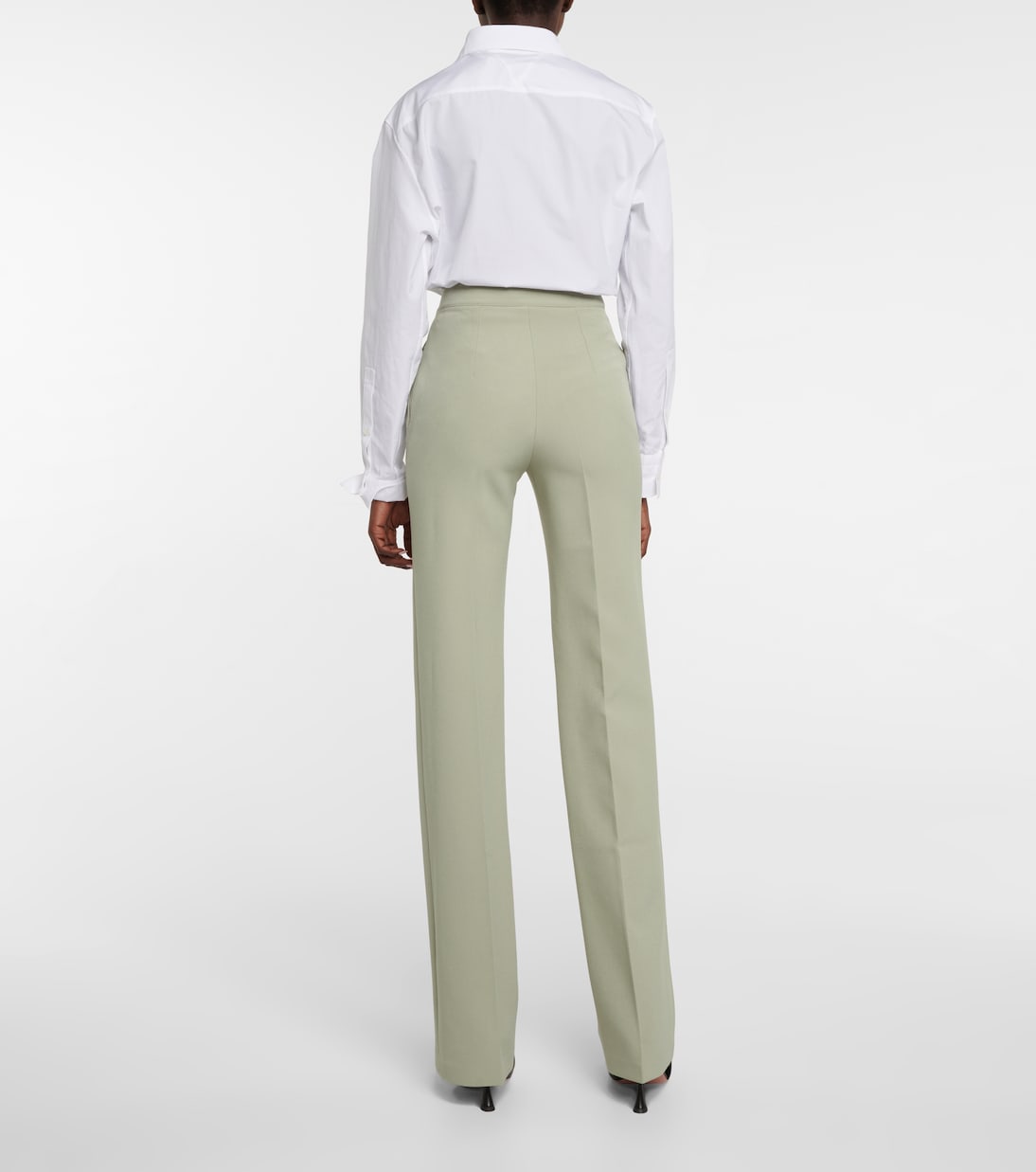 High-Rise Straight Hose Goldie aus Crêpe | Safiyaa